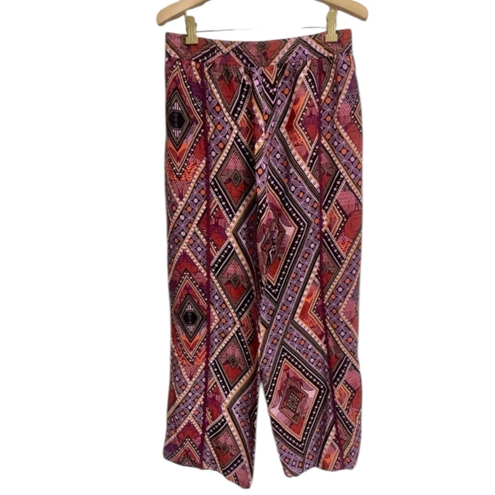 ANTHROPOLOGIE Layla Whimsical Bohemian Wide-Leg Pants High‎ Rise Women Size 4 - Picture 3 of 10